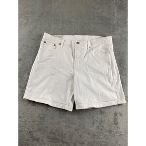 GAP 5 Inch Girlfriend Short Mid Rise White Denim Women's Size 30 10R